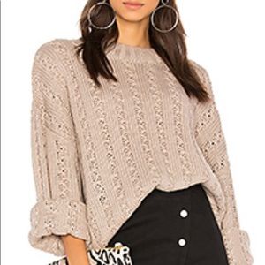 J.O.A drop shoulder crew neck sweater